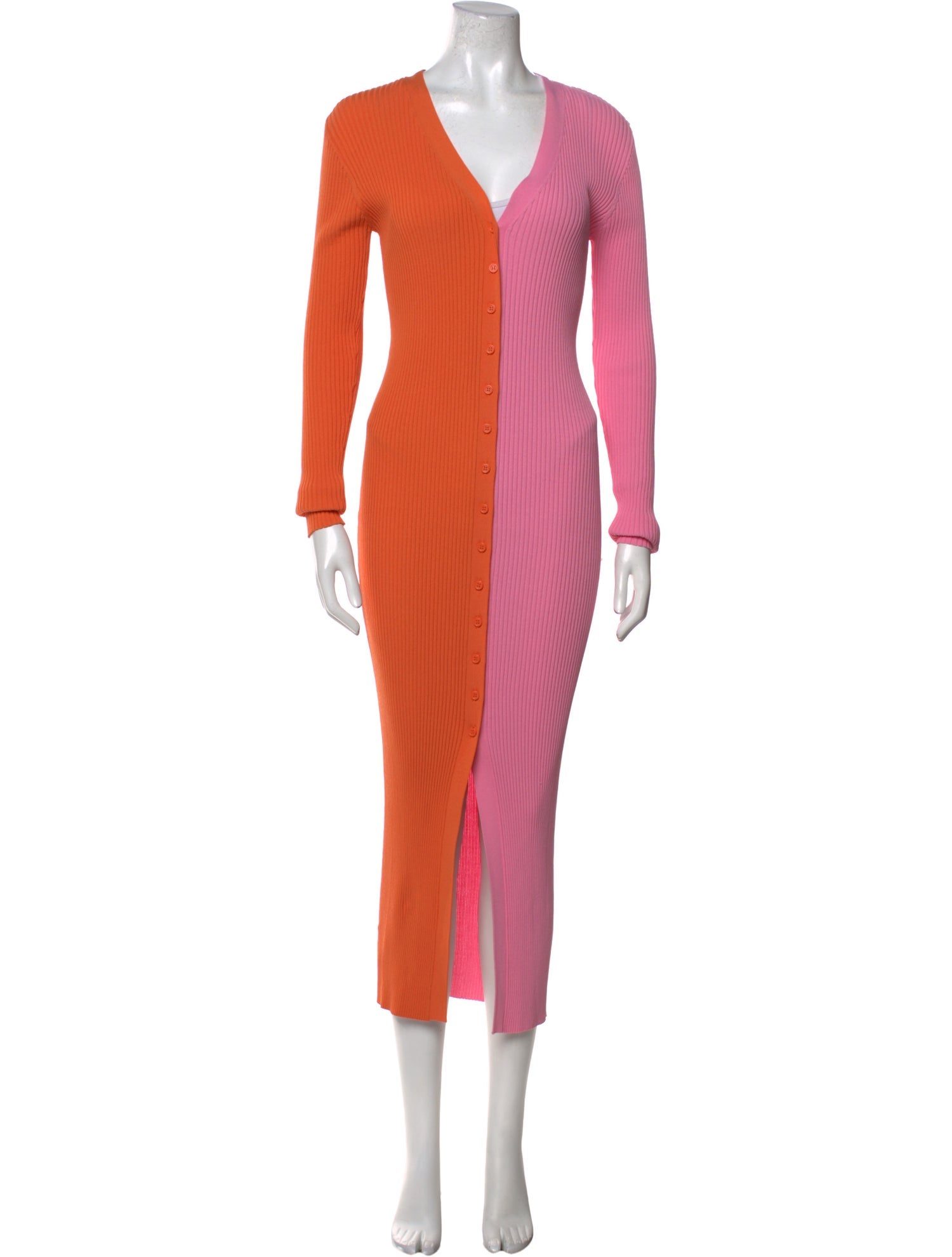 Staud Colorblock Pattern Long Dress