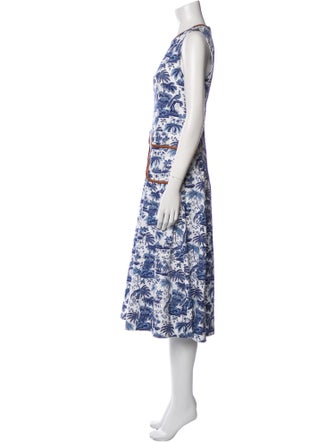 Staud Printed Midi Length Dress