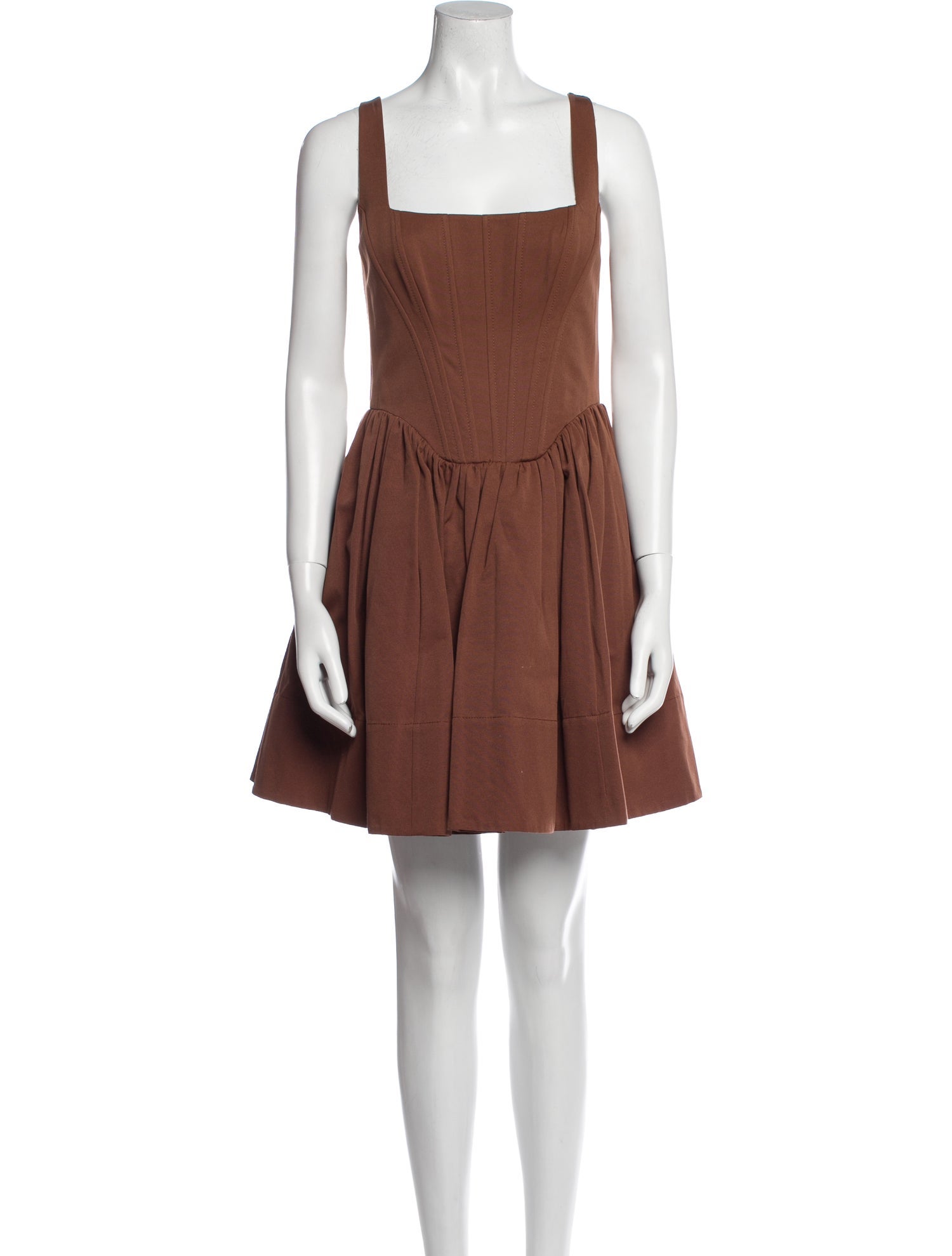 Staud Square Neckline Mini Dress