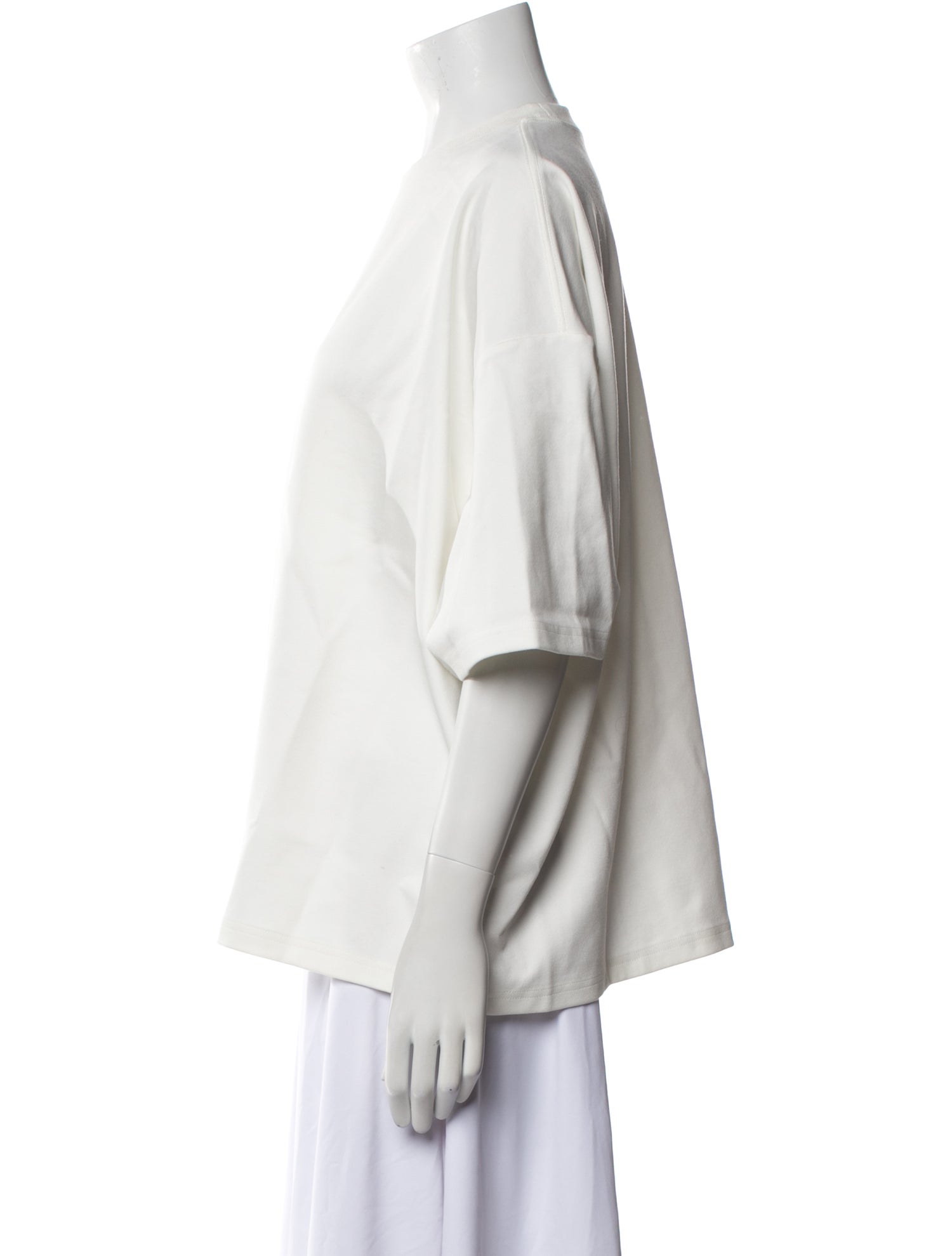 Staud Crew Neck Three-Quarter Sleeve Blouse