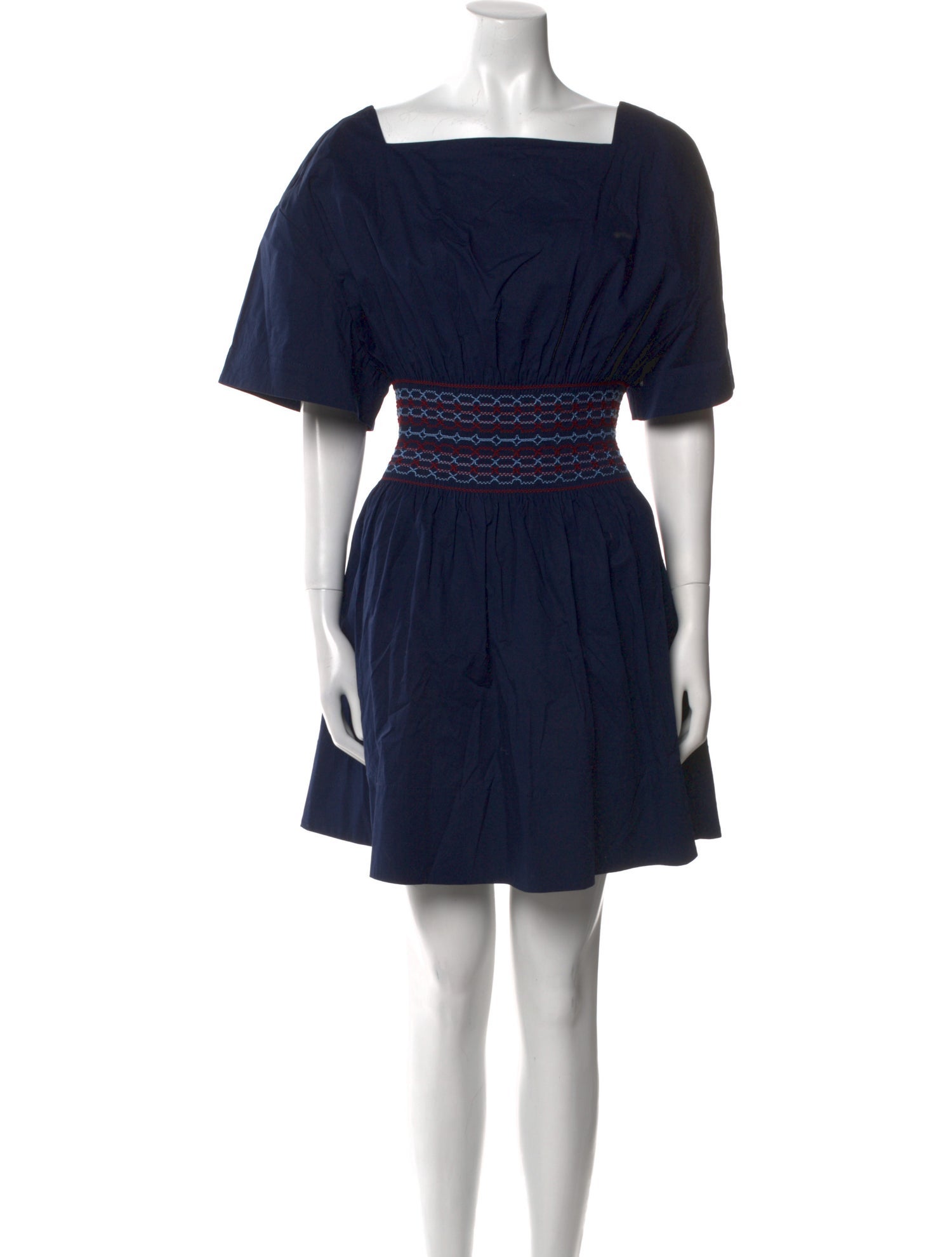 Staud Square Neckline Mini Dress