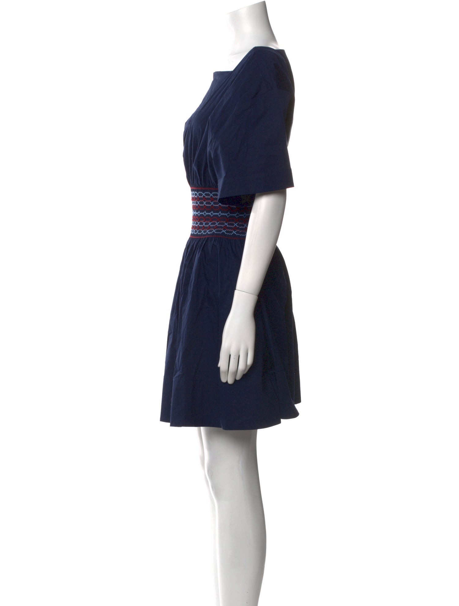 Staud Square Neckline Mini Dress