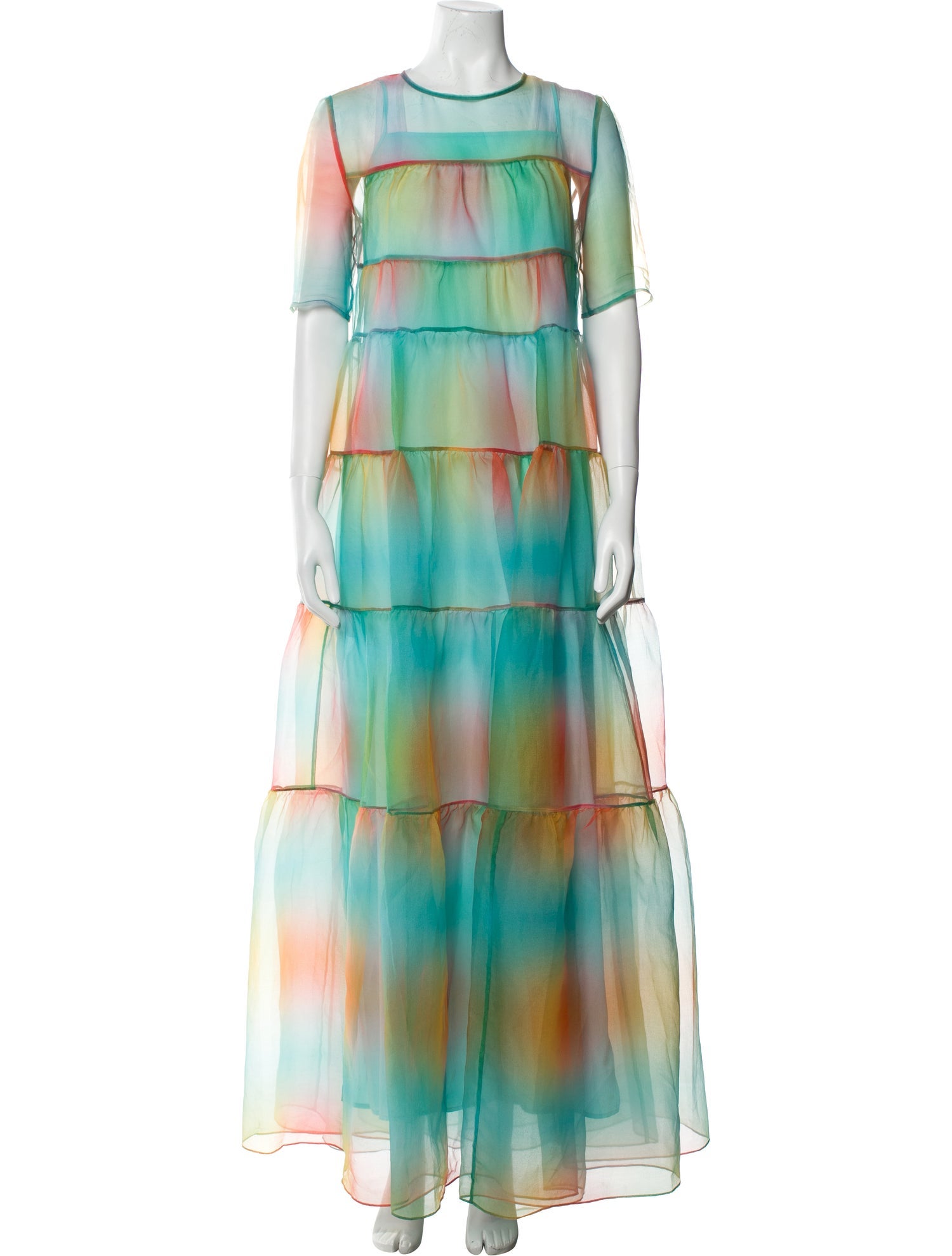 Staud Printed Long Dress