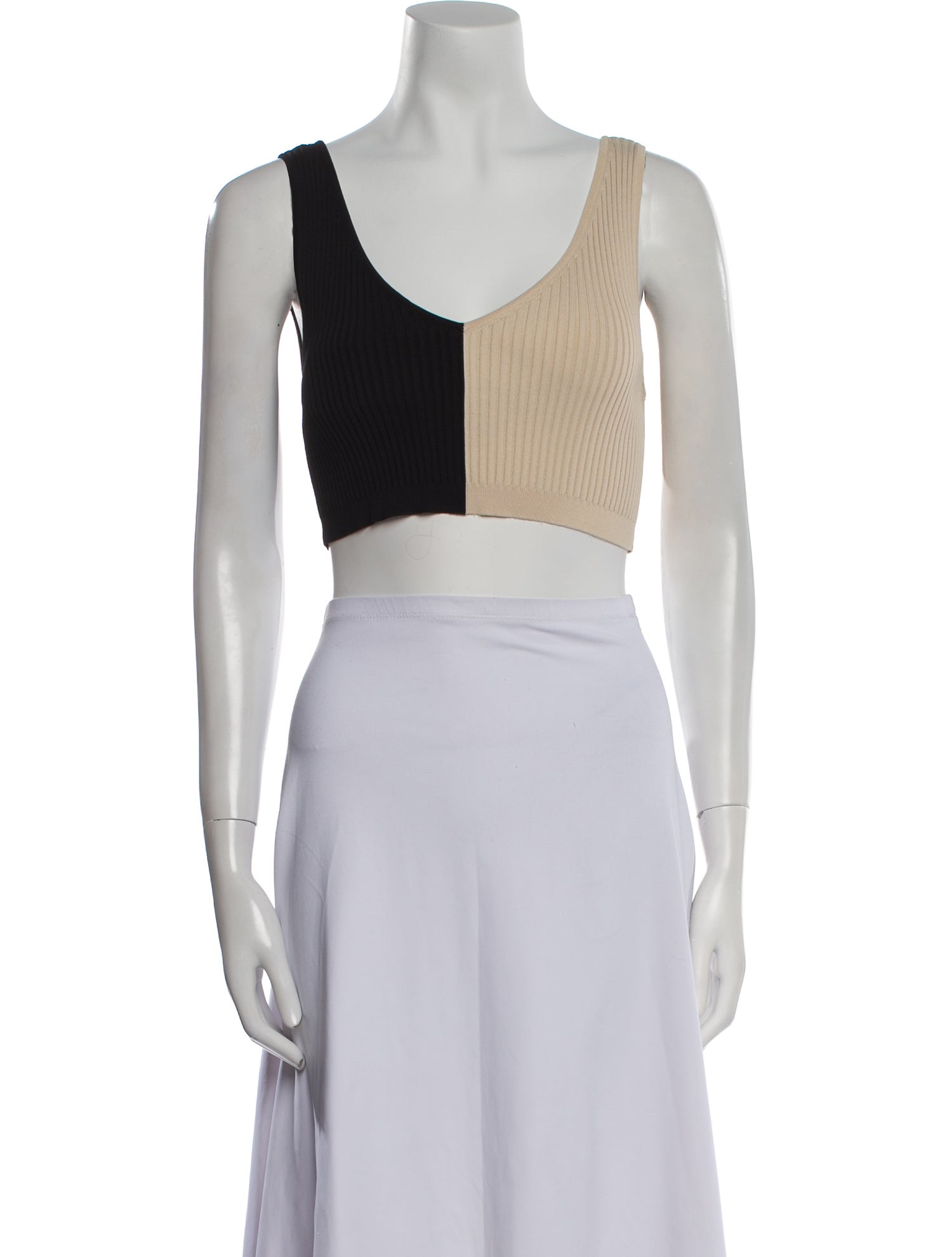Staud Scoop Neck Sleeveless Crop Top