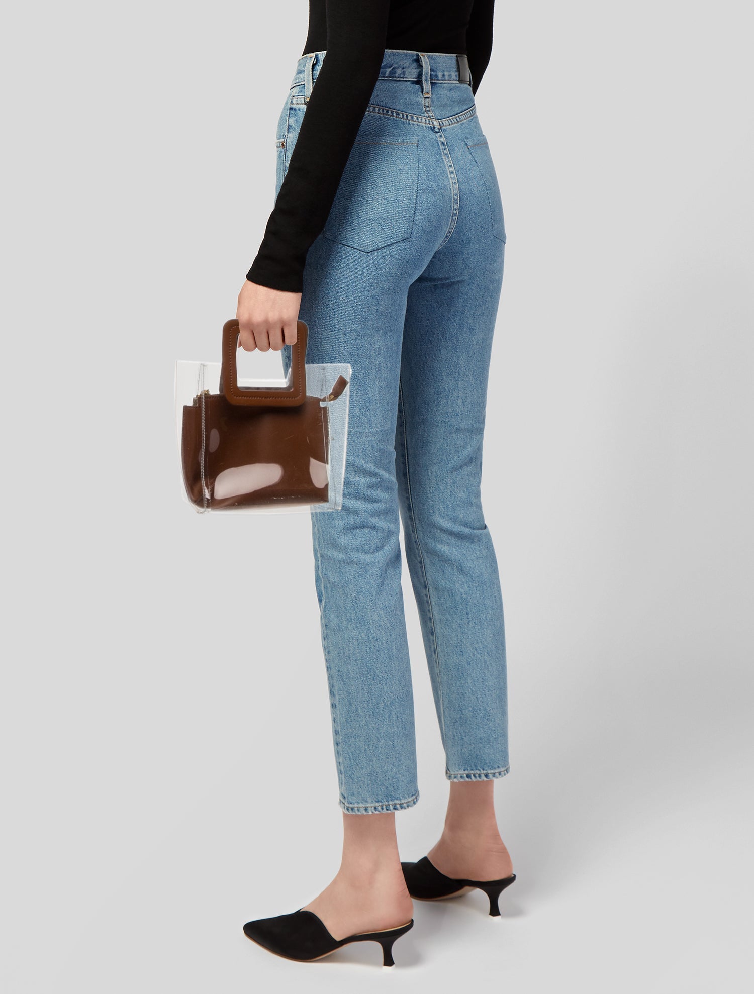 Staud PVC Top Handle Bag