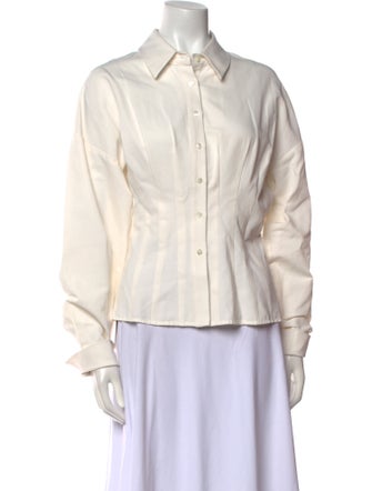 Staud Long Sleeve Button-Up Top