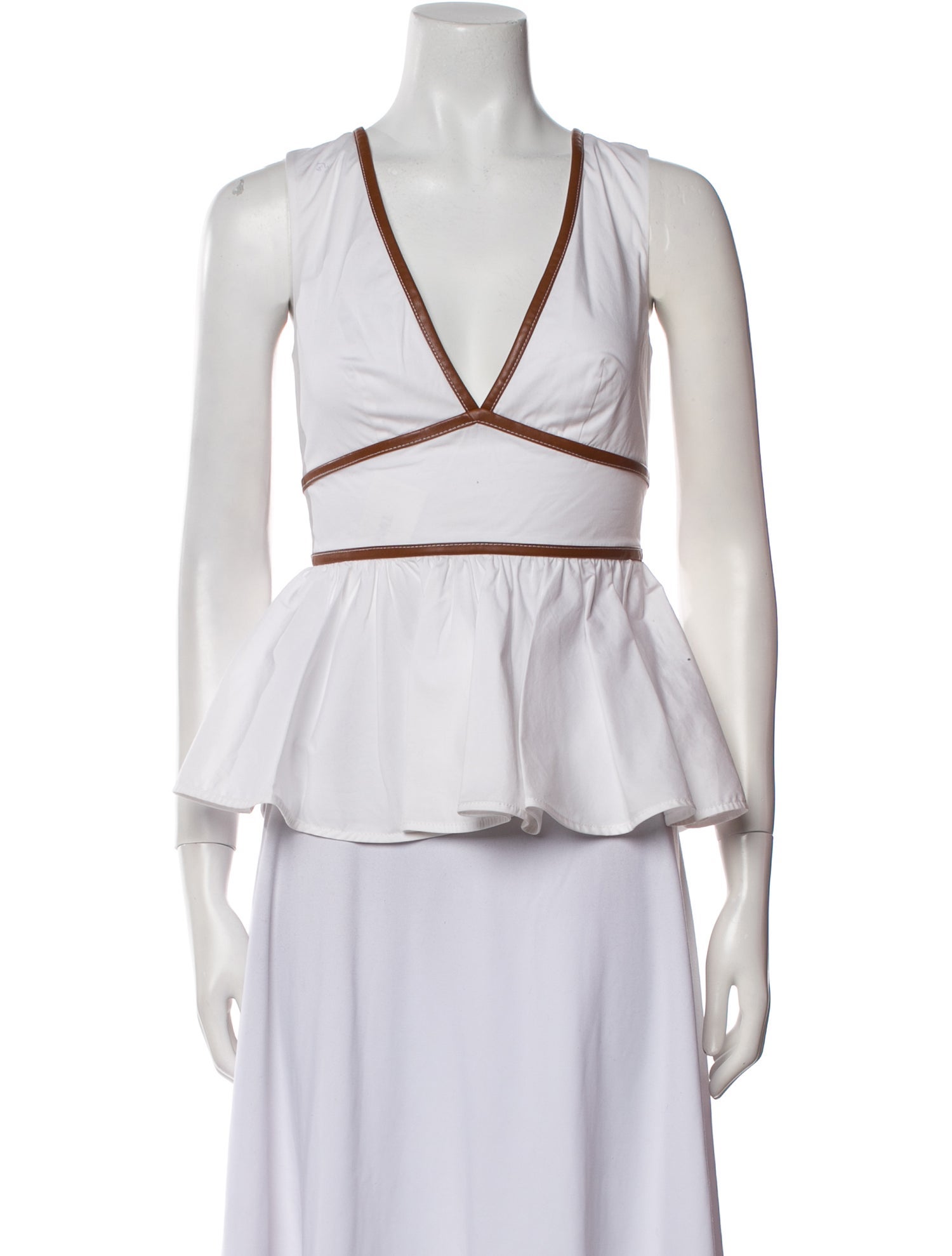 Staud V-Neck Sleeveless Crop Top