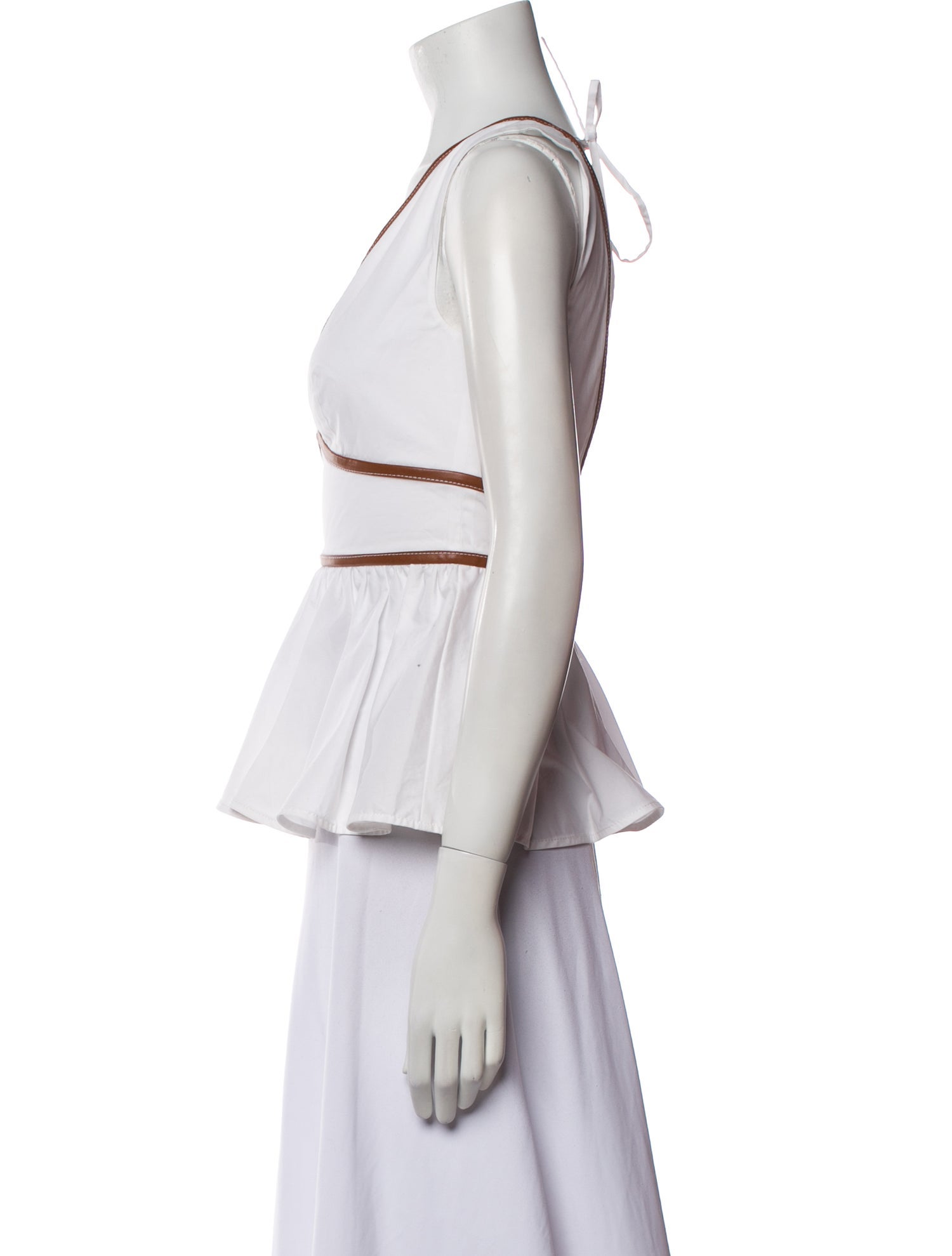 Staud V-Neck Sleeveless Crop Top