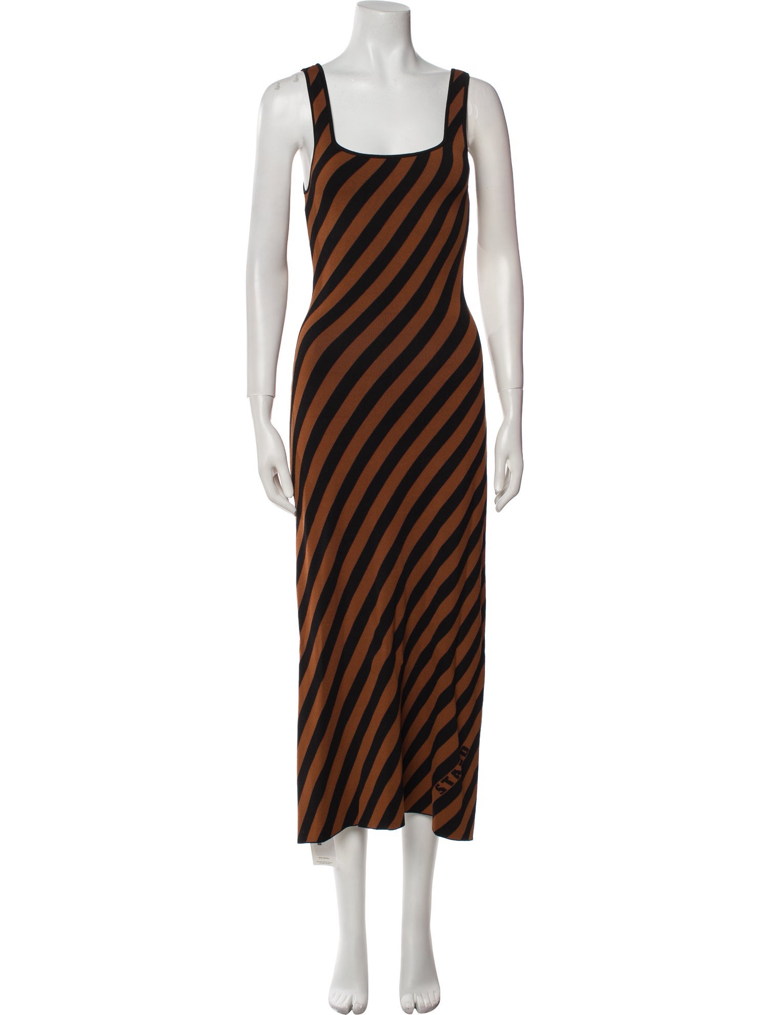Staud Striped Long Dress