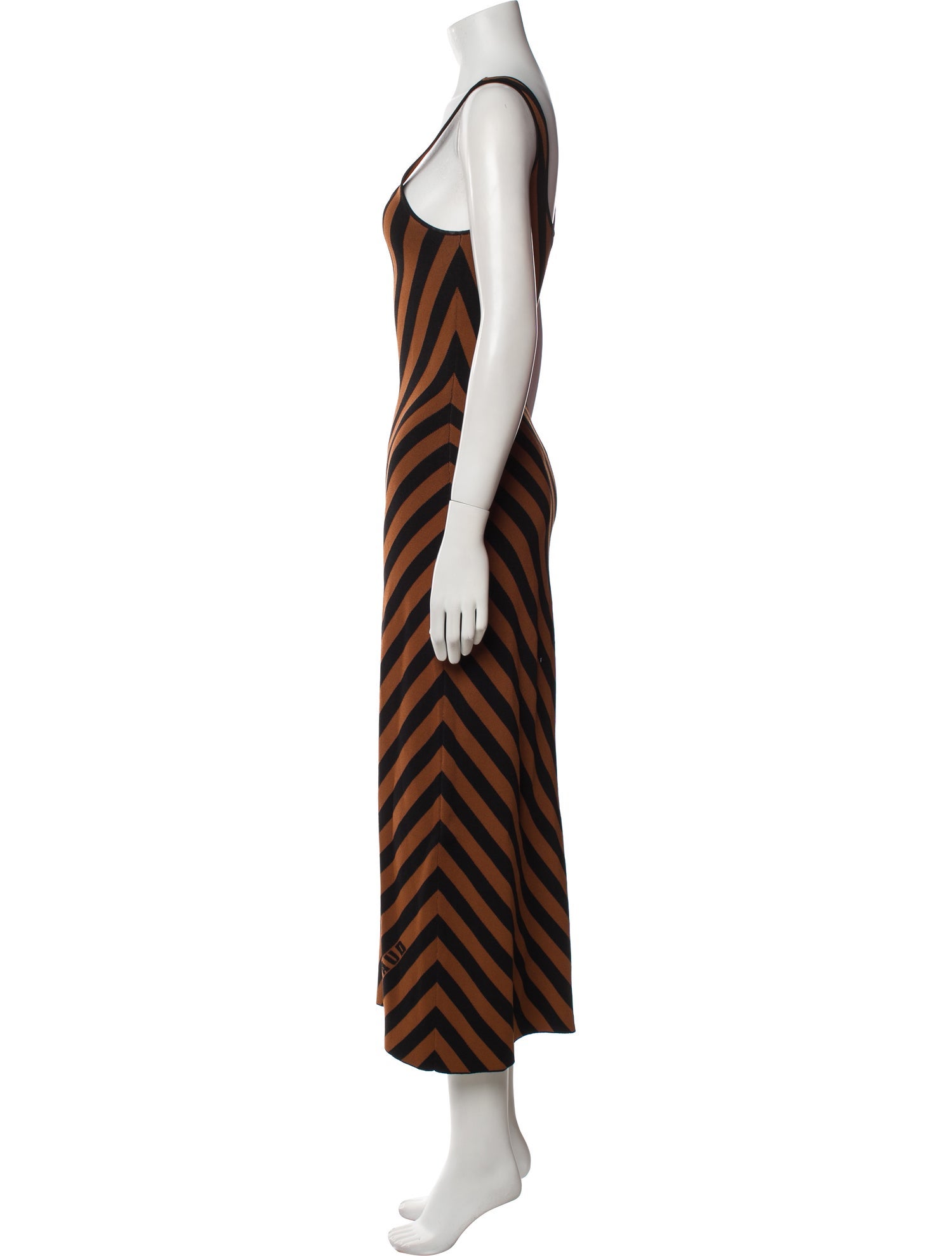 Staud Striped Long Dress