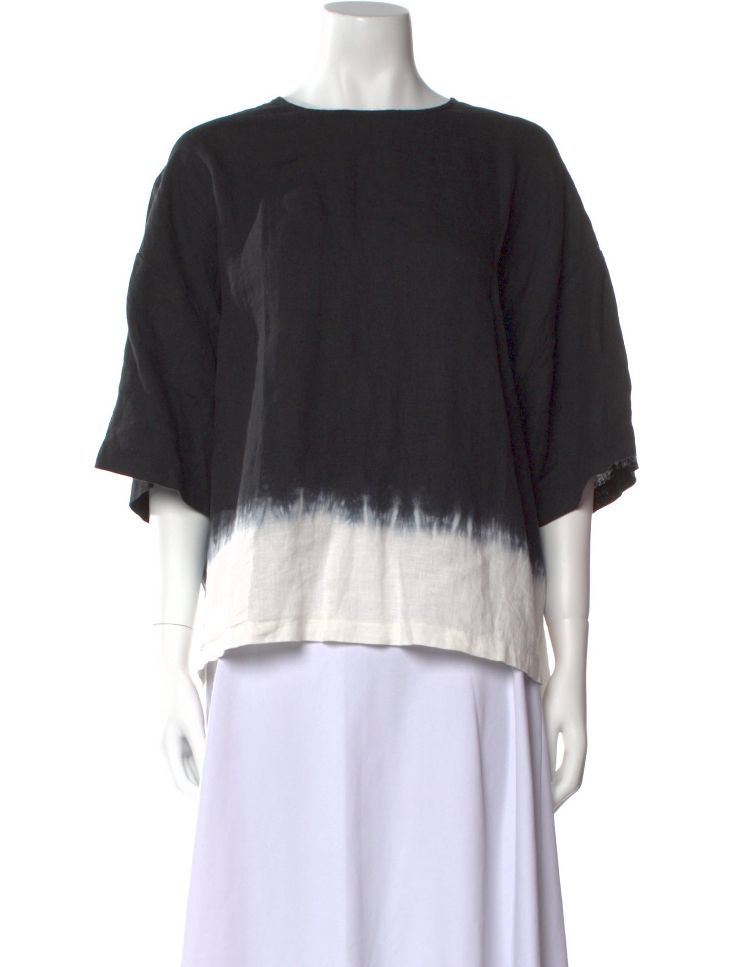 Staud Linen Bateau Neckline Blouse