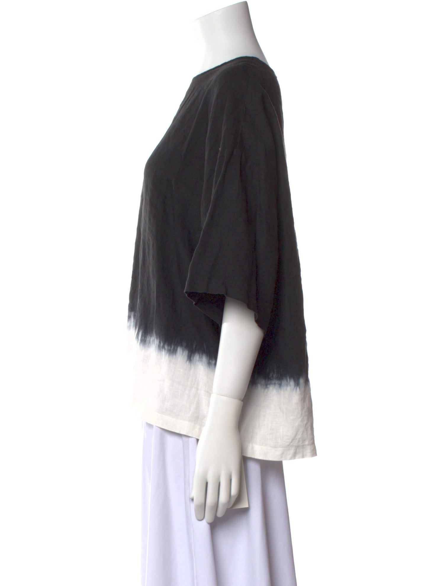 Staud Linen Bateau Neckline Blouse