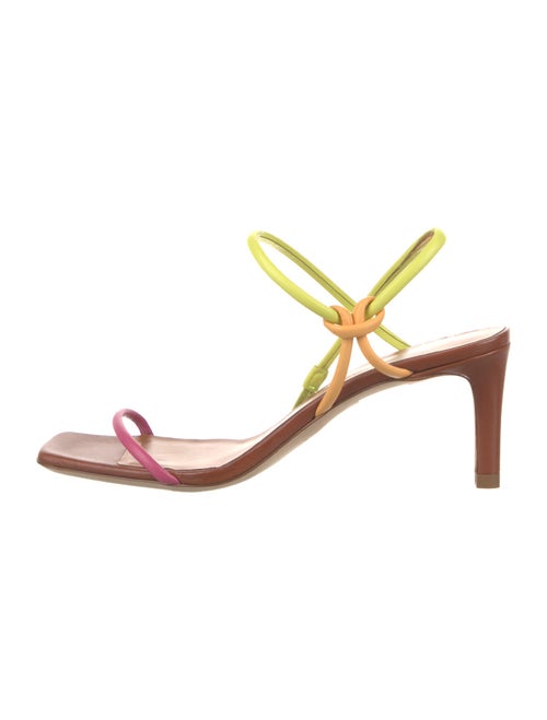 Staud Leather Colorblock Pattern Slingback Sandals