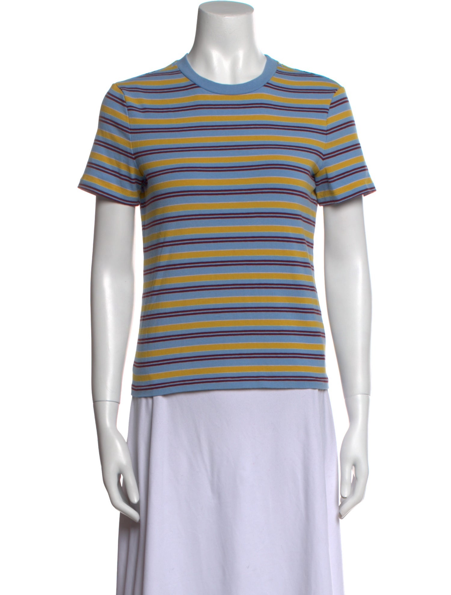 Staud Striped Crew Neck T-Shirt