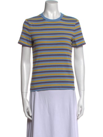 Staud Striped Crew Neck T-Shirt