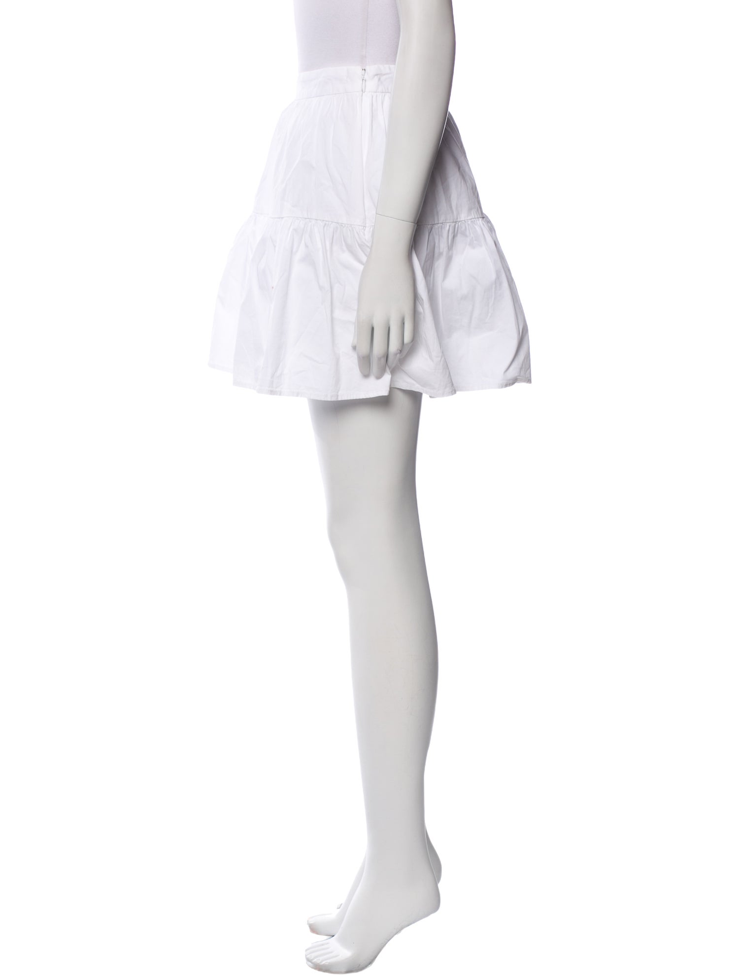 Staud Pleated Accents Mini Skirt