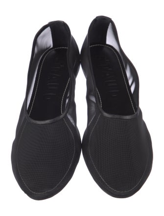 Staud Mesh Leather Trim Embellishment Ballet Flats