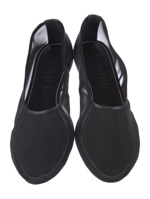 Staud Mesh Leather Trim Embellishment Ballet Flats