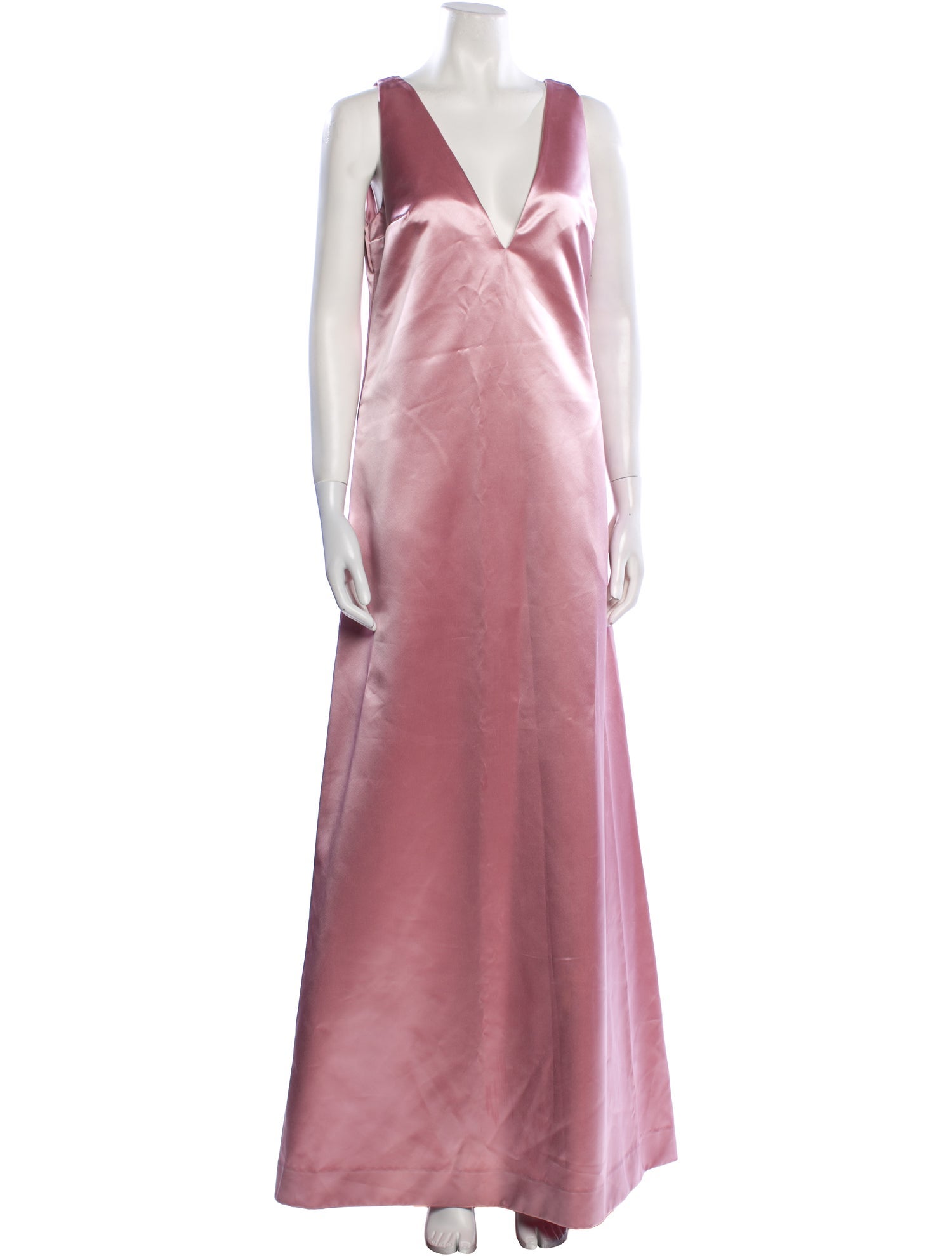 Staud V-Neck Long Dress