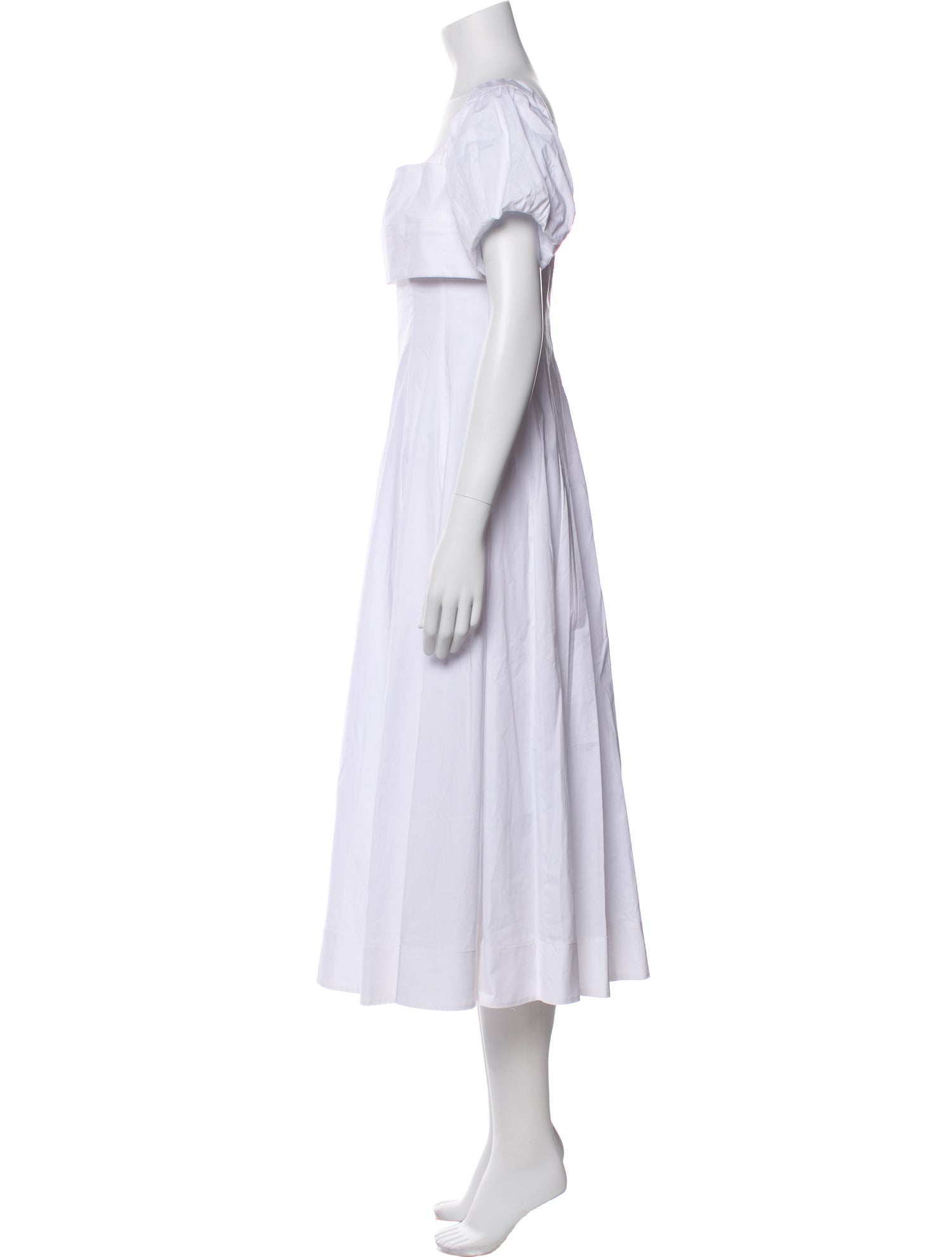 Staud Square Neckline Midi Length Dress