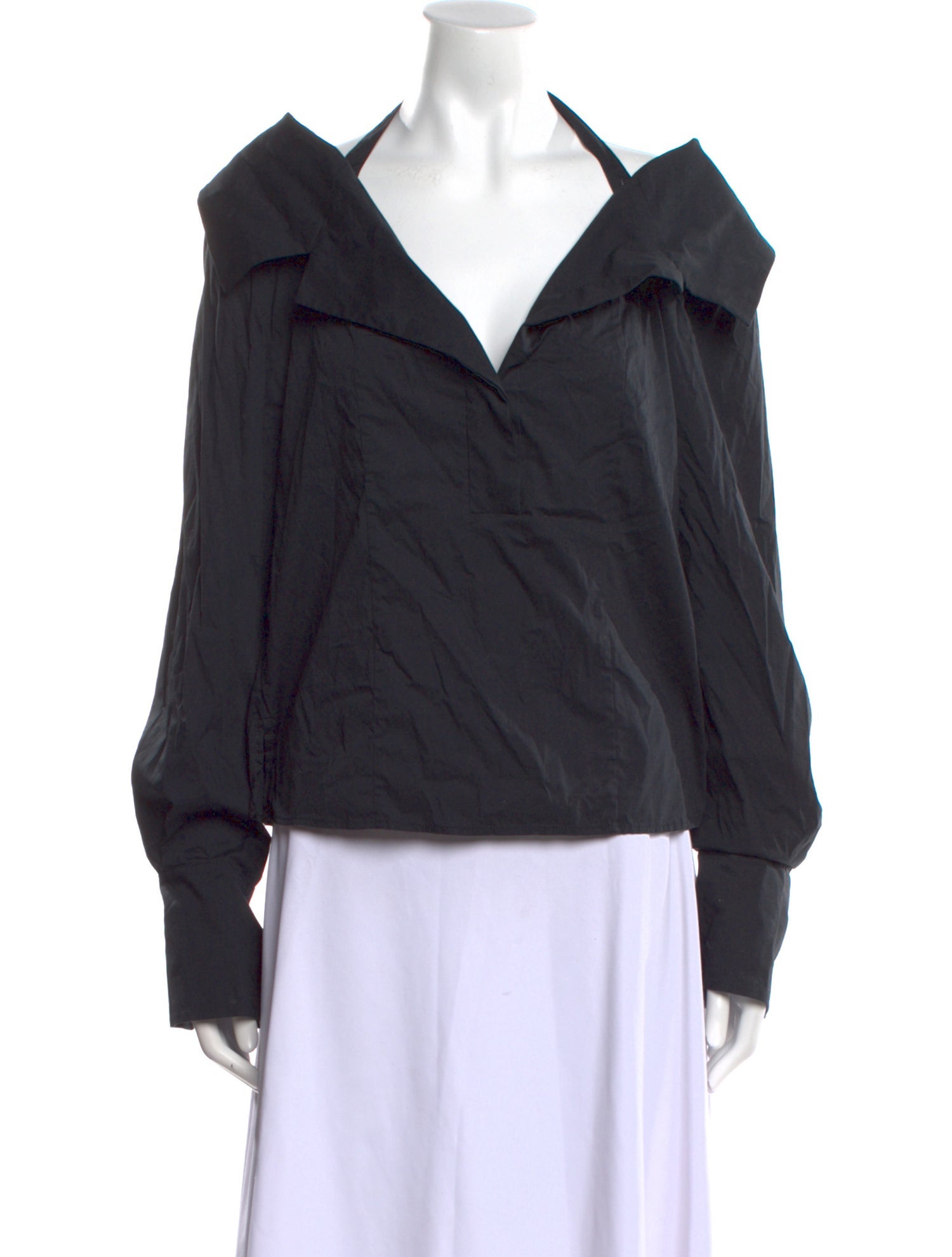 Staud V-Neck Long Sleeve Blouse