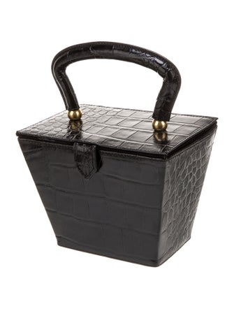 Staud Embossed Leather Bucket Bag