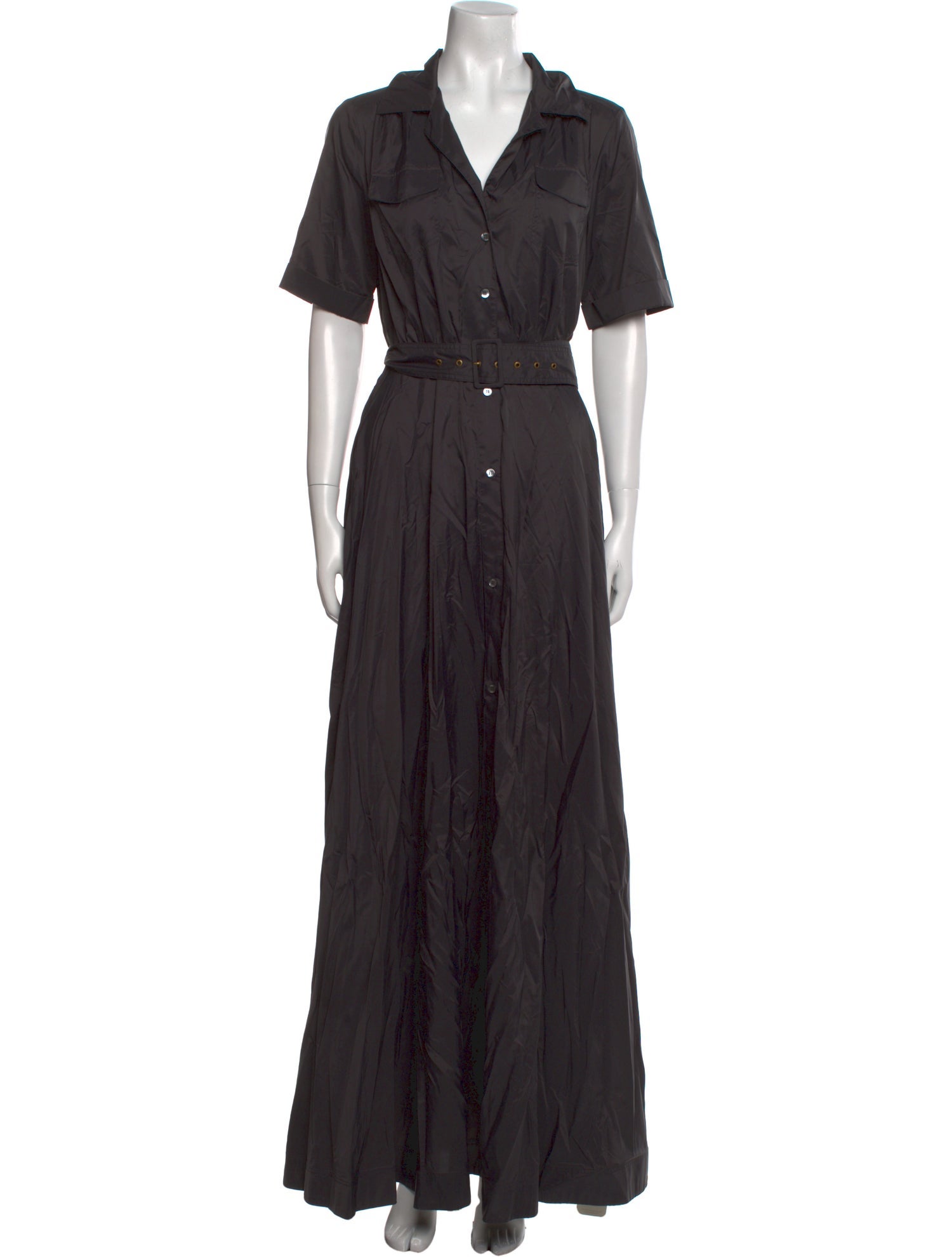 Staud V-Neck Long Dress