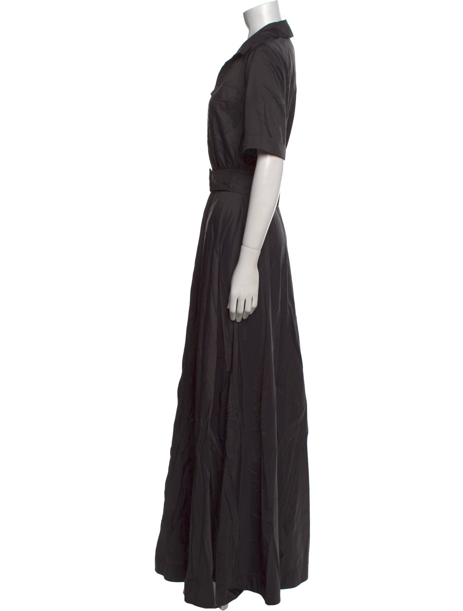 Staud V-Neck Long Dress