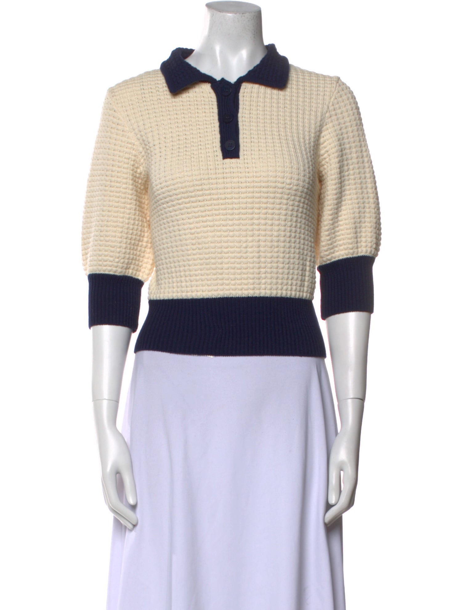 Staud Colorblock Pattern Crew Neck Sweater w/ Tags