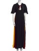 Staud V-Neck Long Dress