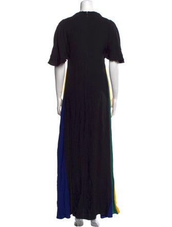 Staud V-Neck Long Dress