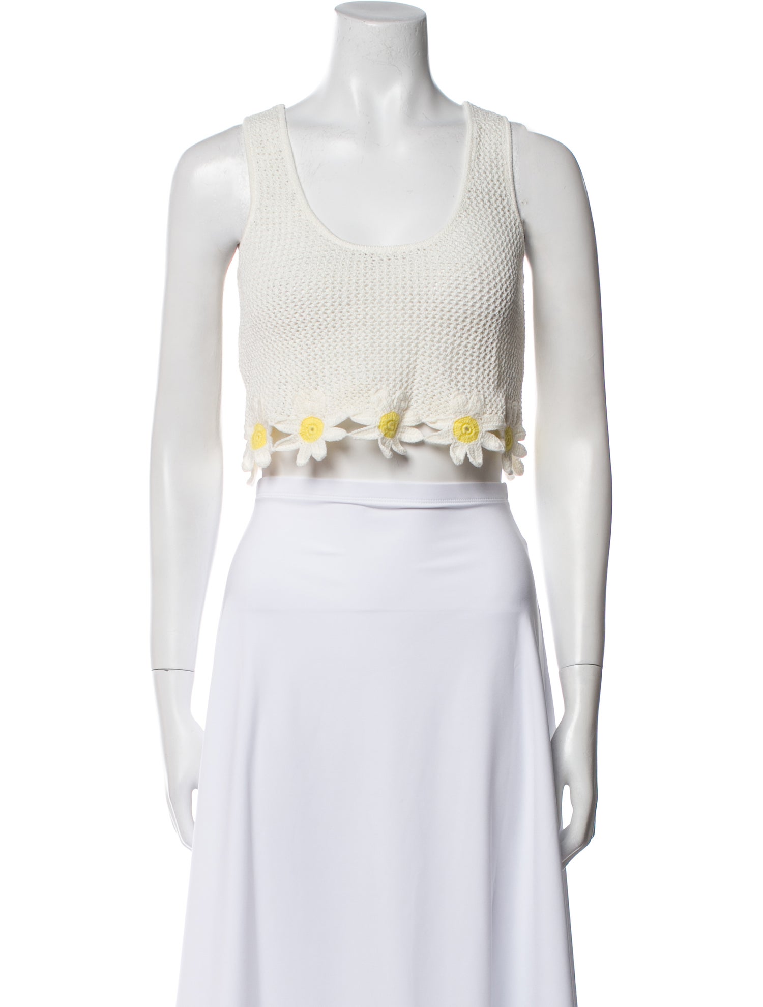 Staud Scoop Neck Sleeveless Crop Top