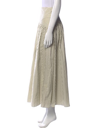 Staud Striped Midi Length Skirt