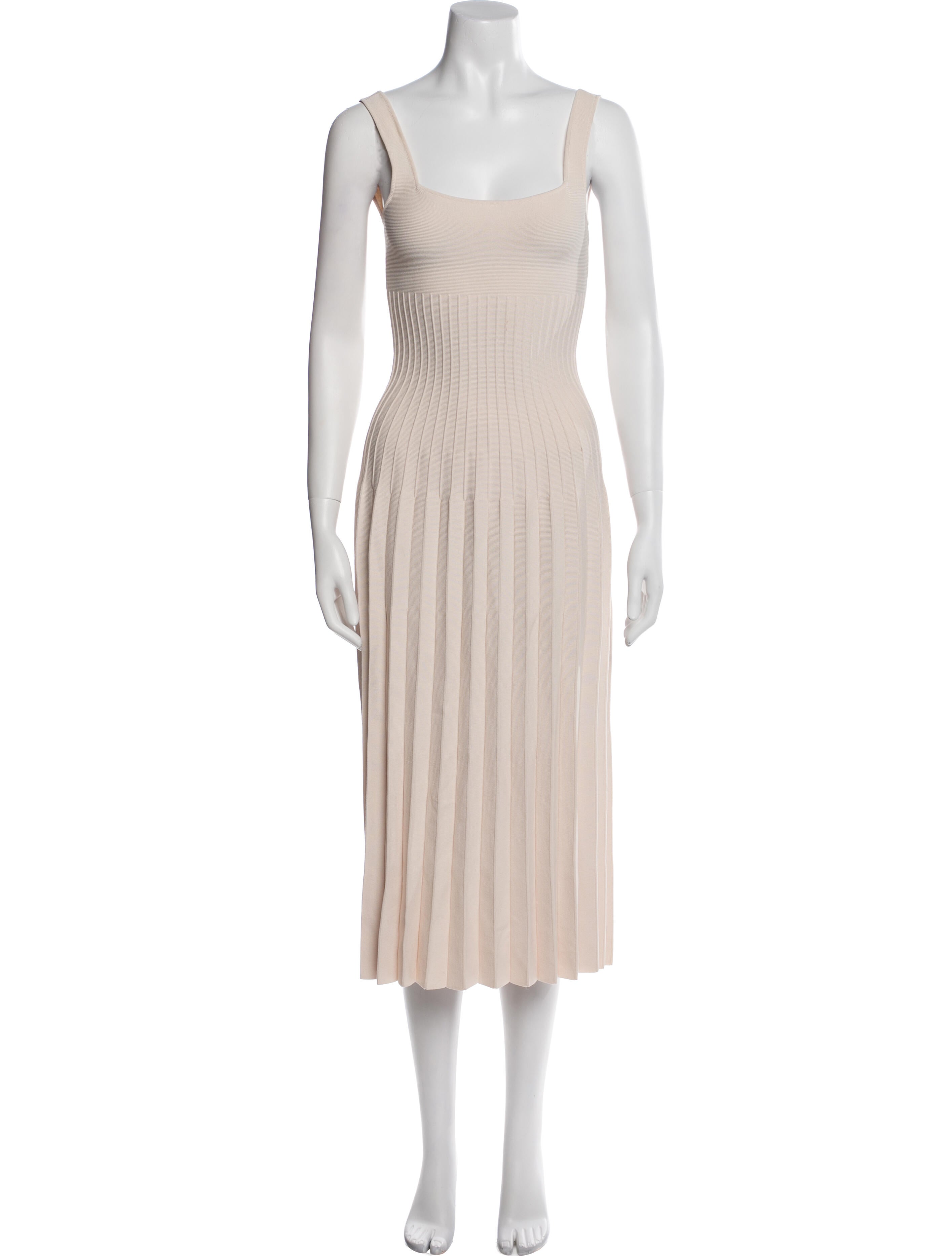 Staud Square Neckline Midi Length Dress