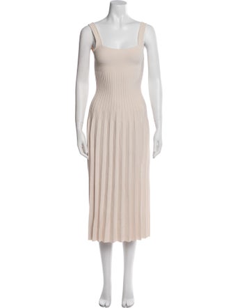 Staud Square Neckline Midi Length Dress