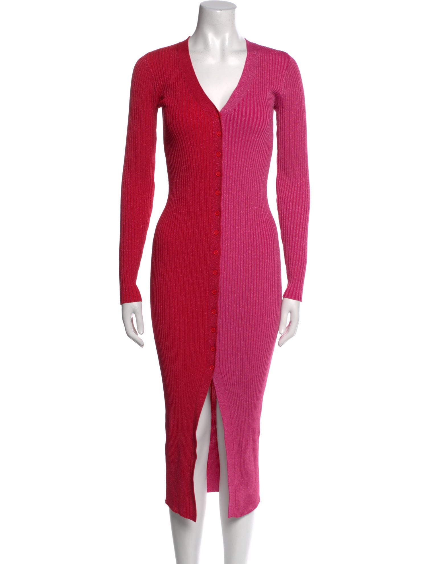 Staud Colorblock Pattern Long Dress