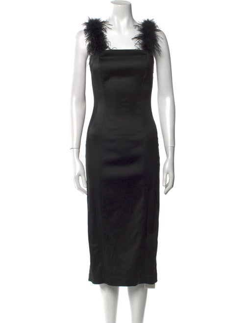 Staud Square Neckline Midi Length Dress