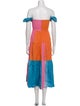 Staud Colorblock Pattern Midi Length Dress