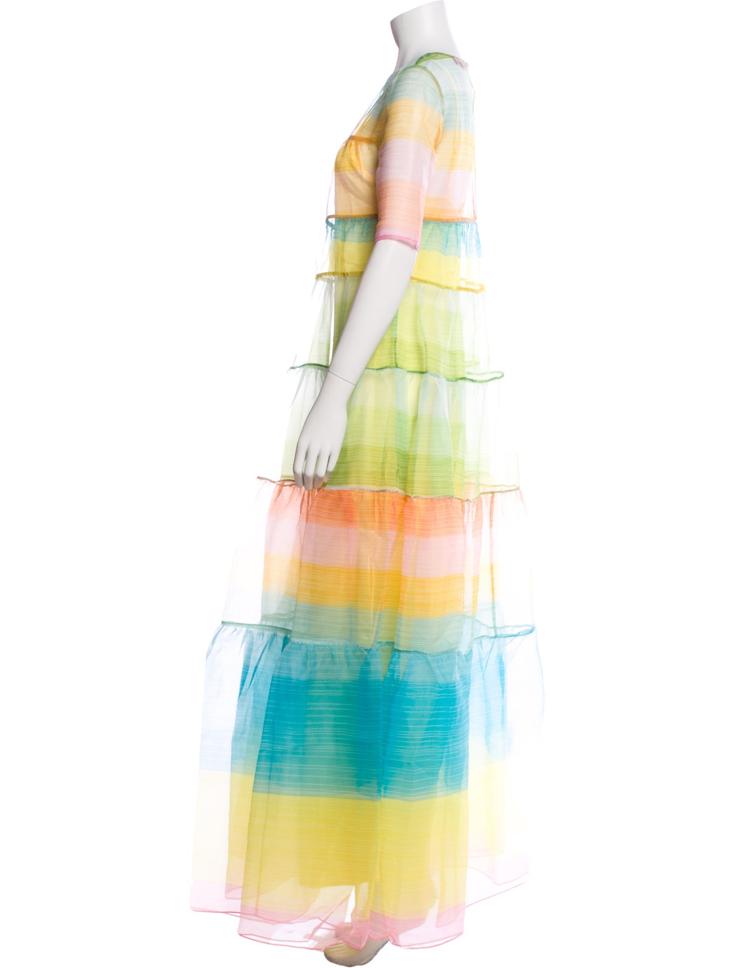 Staud Tie-Dye Print Long Dress