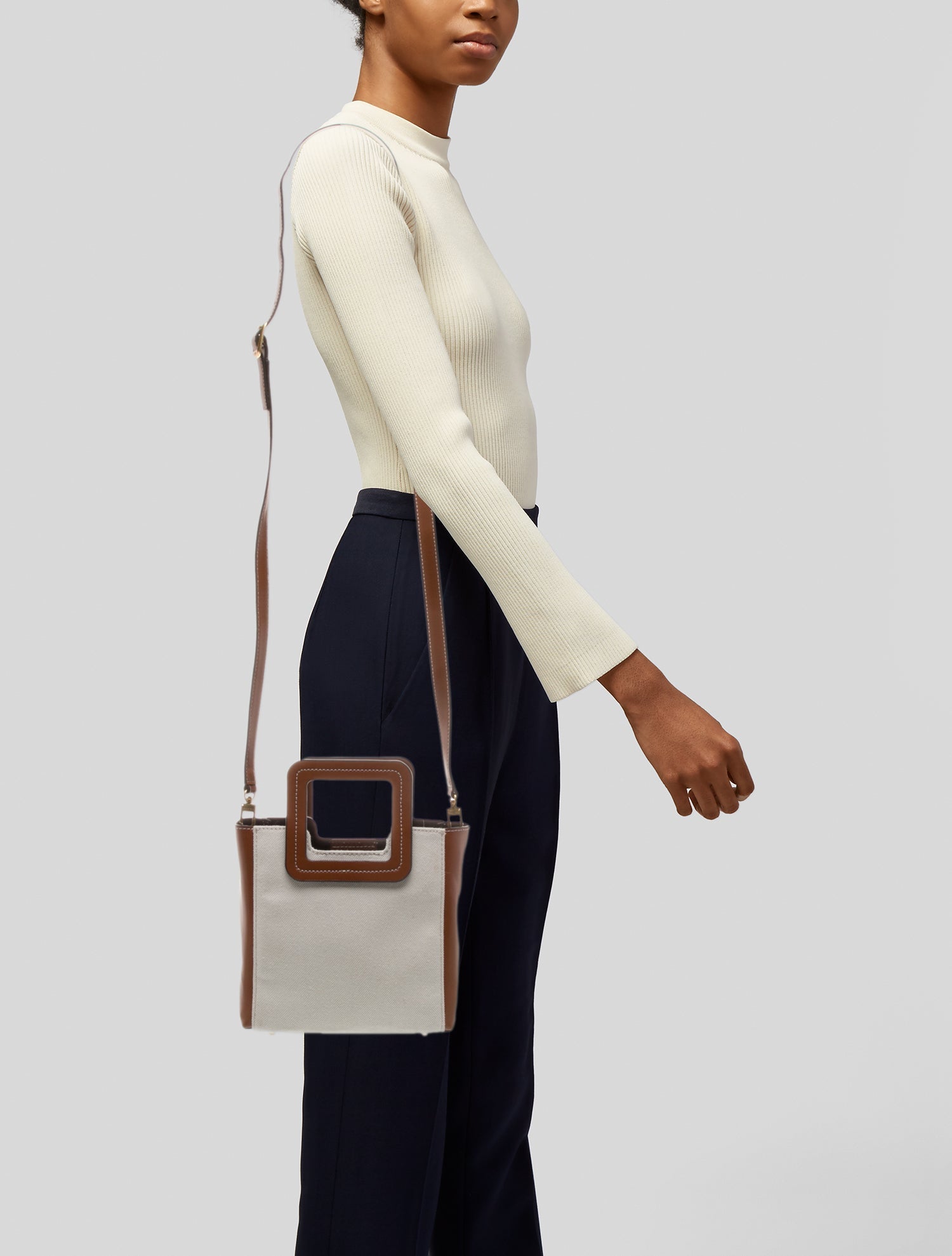 Staud Canvas Top Handle Bag