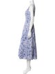 Staud Floral Print Long Dress