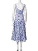 Staud Floral Print Long Dress