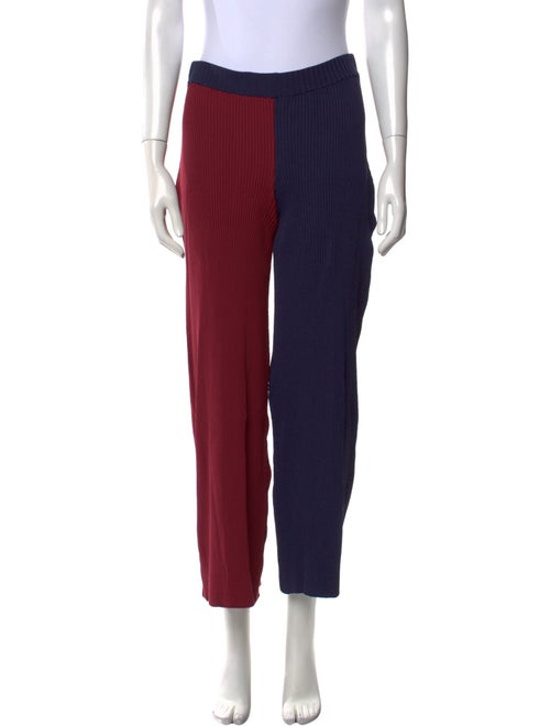 Staud Colorblock Pattern Wide Leg Pants