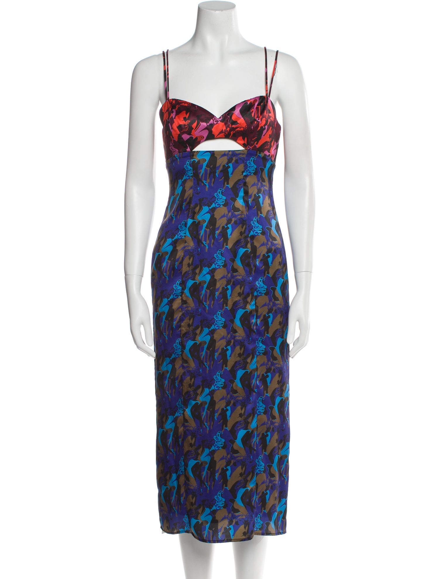 Staud Floral Print Long Dress