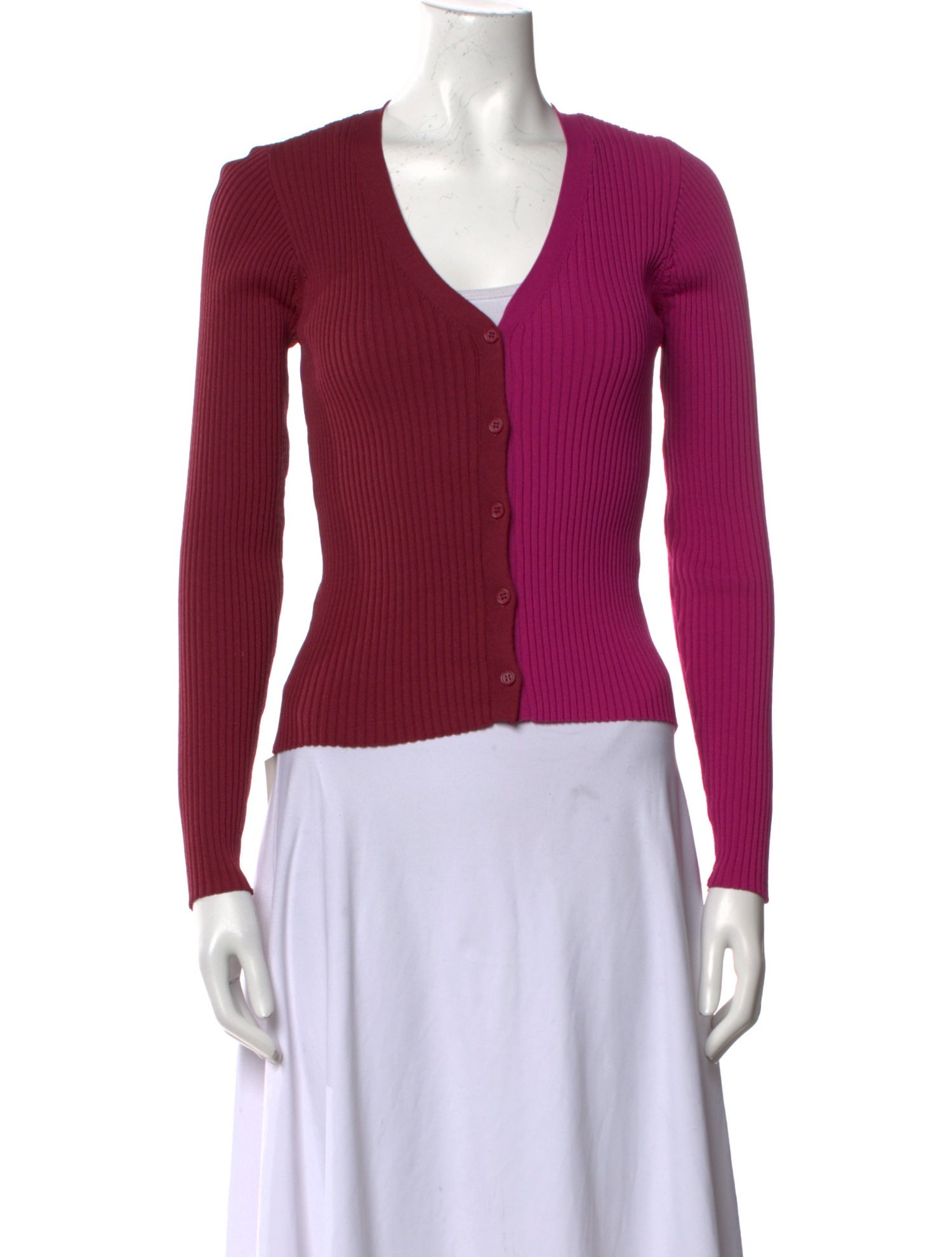 Staud V-Neck Long Sleeve Crop Top