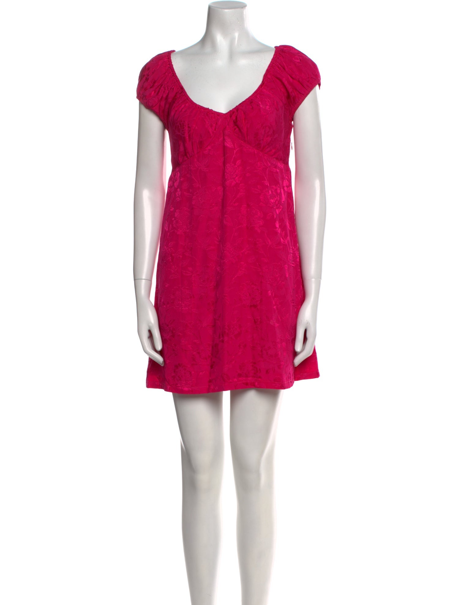 Staud V-Neck Mini Dress