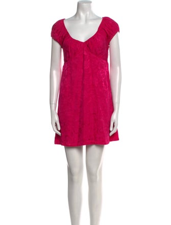 Staud V-Neck Mini Dress