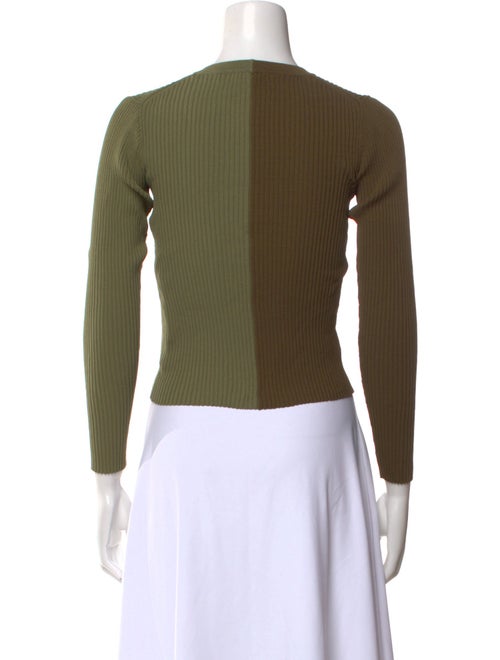 Staud V-Neck Three-Quarter Sleeve Crop Top