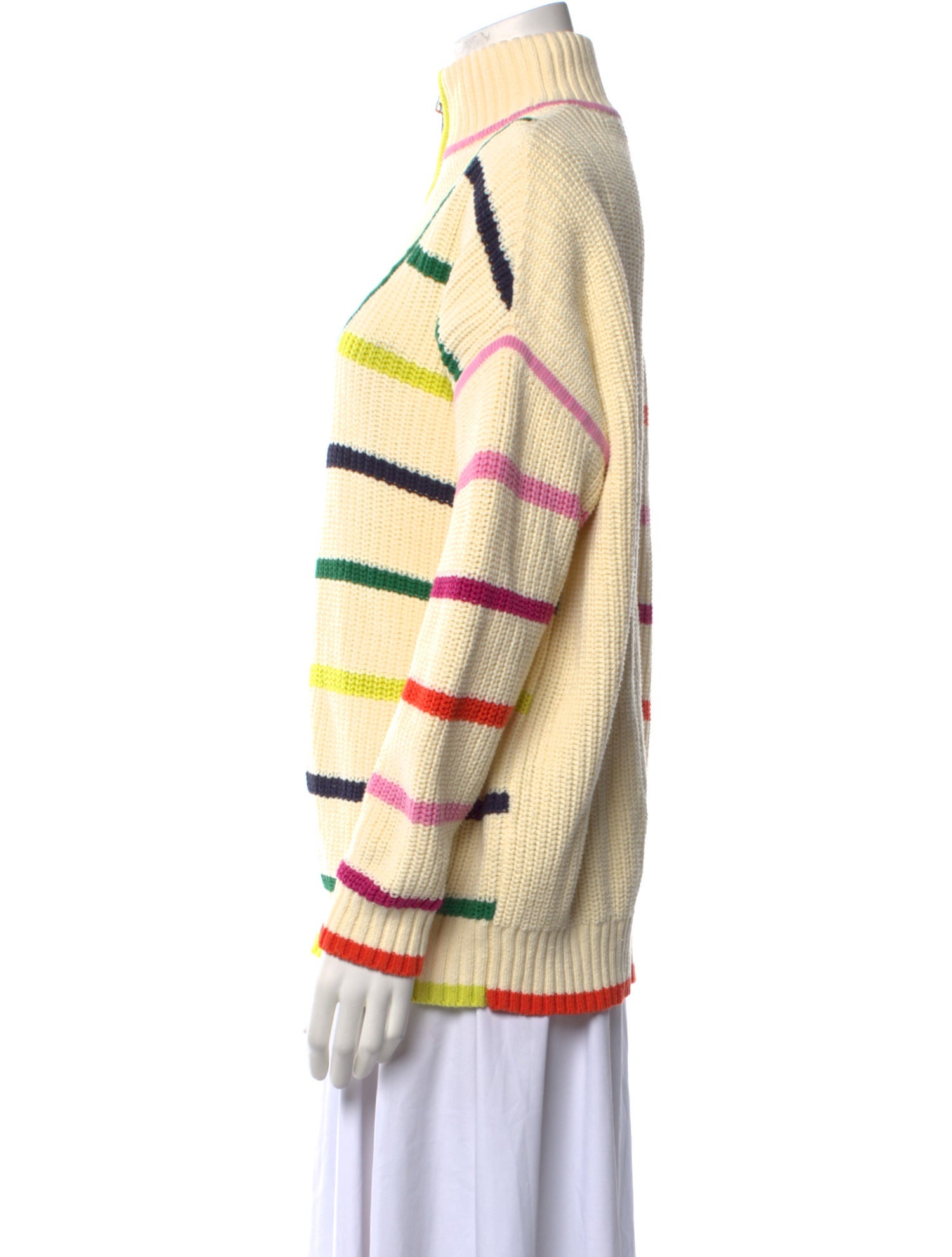 Staud Striped Turtleneck Sweater