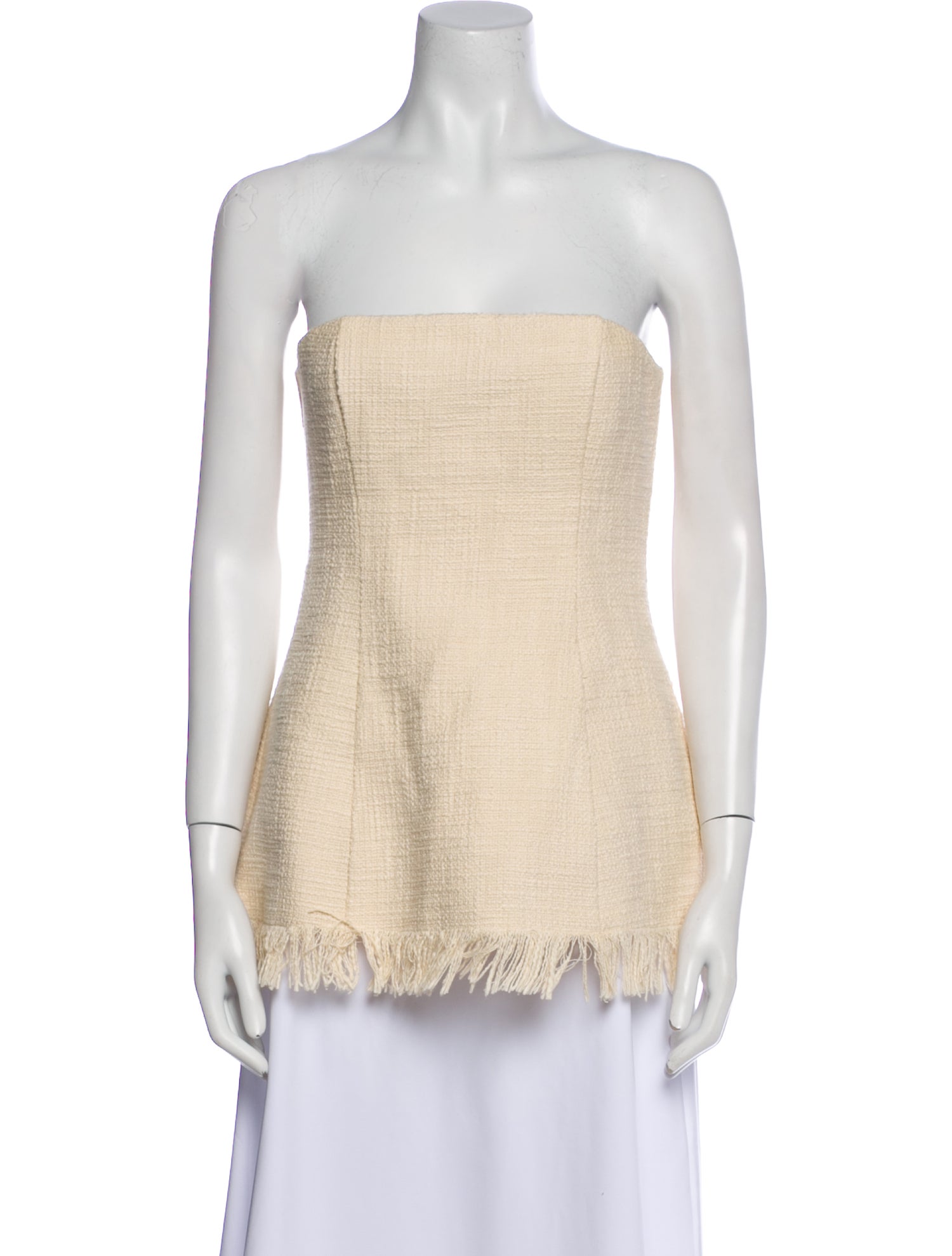 Staud Linen Strapless Top